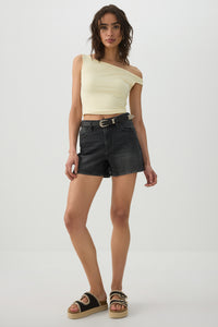 High Rise Denim Midi Shorts Ardene