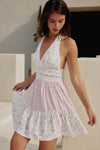 Floral Halter Mini Dress