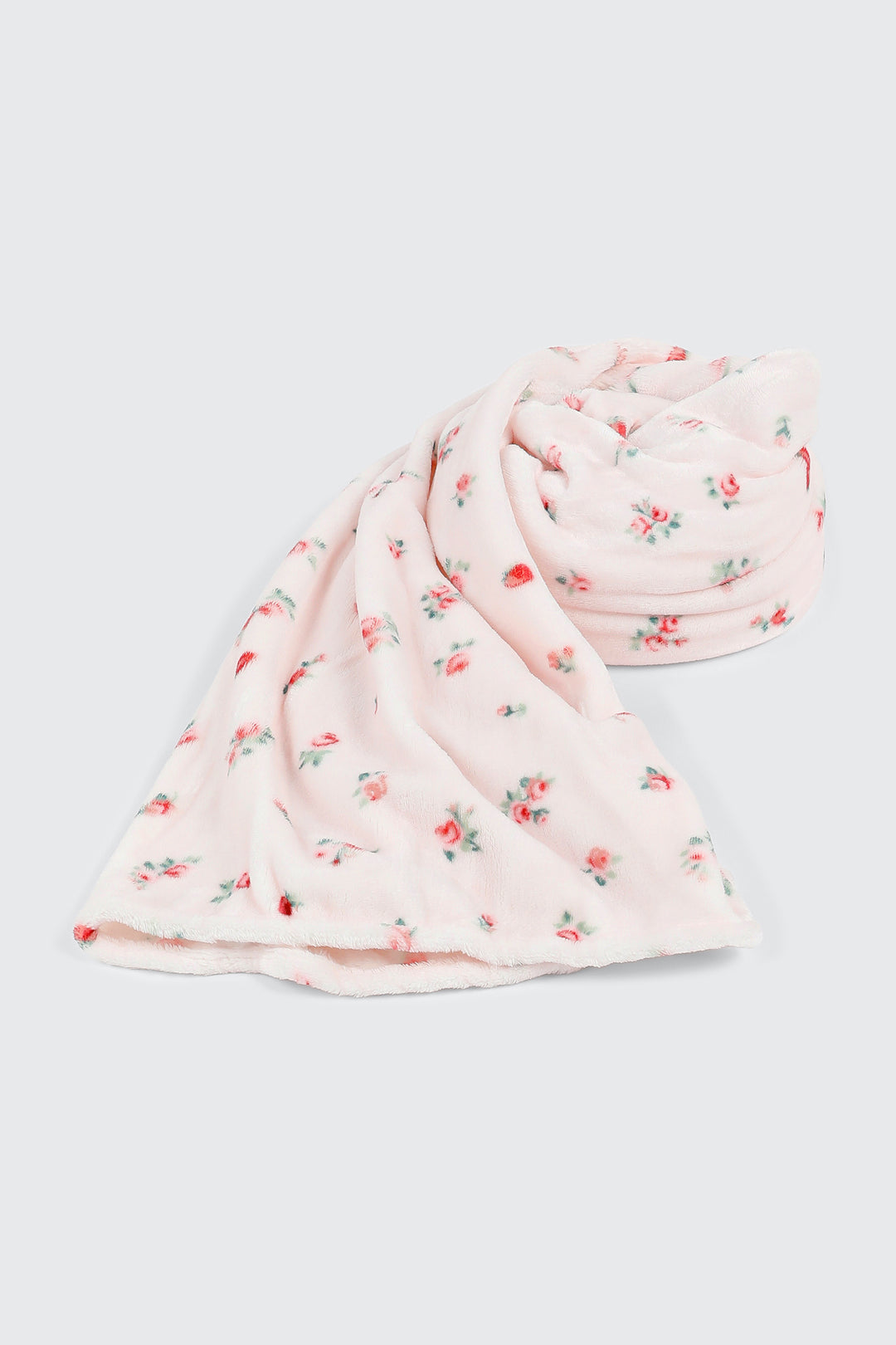 Jeté à motif de fleurs et fraises