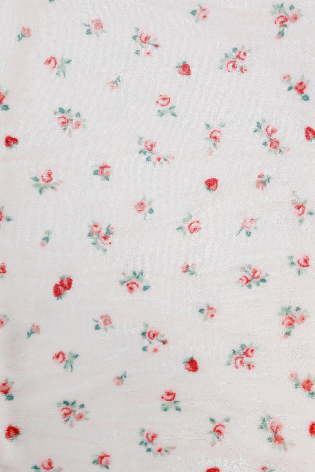 Jeté à motif de fleurs et fraises