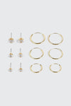 6-Pack 14K Gold Plated Earrings