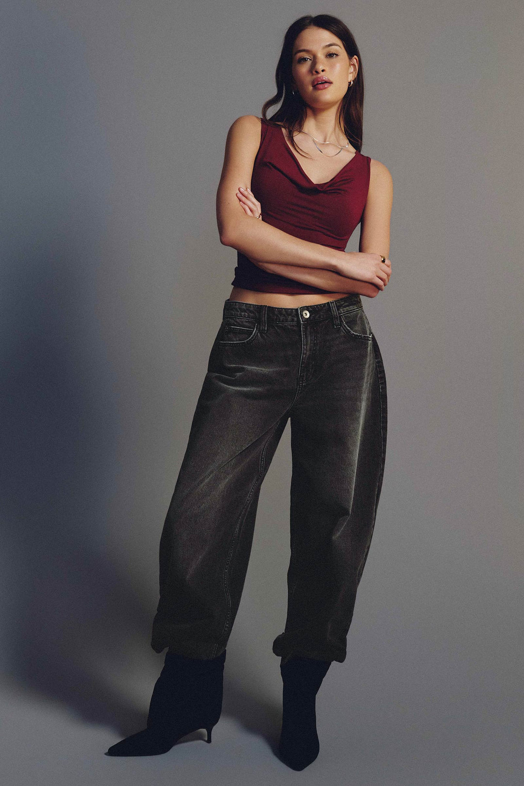 Jeans ample et taille mi-haute coupe Muse
