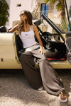 Wide Leg Seersucker Pants