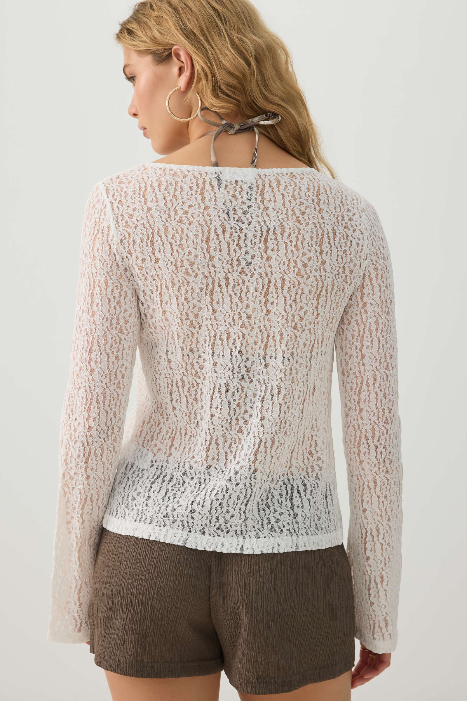 Lace Tie Front Top | Ardene