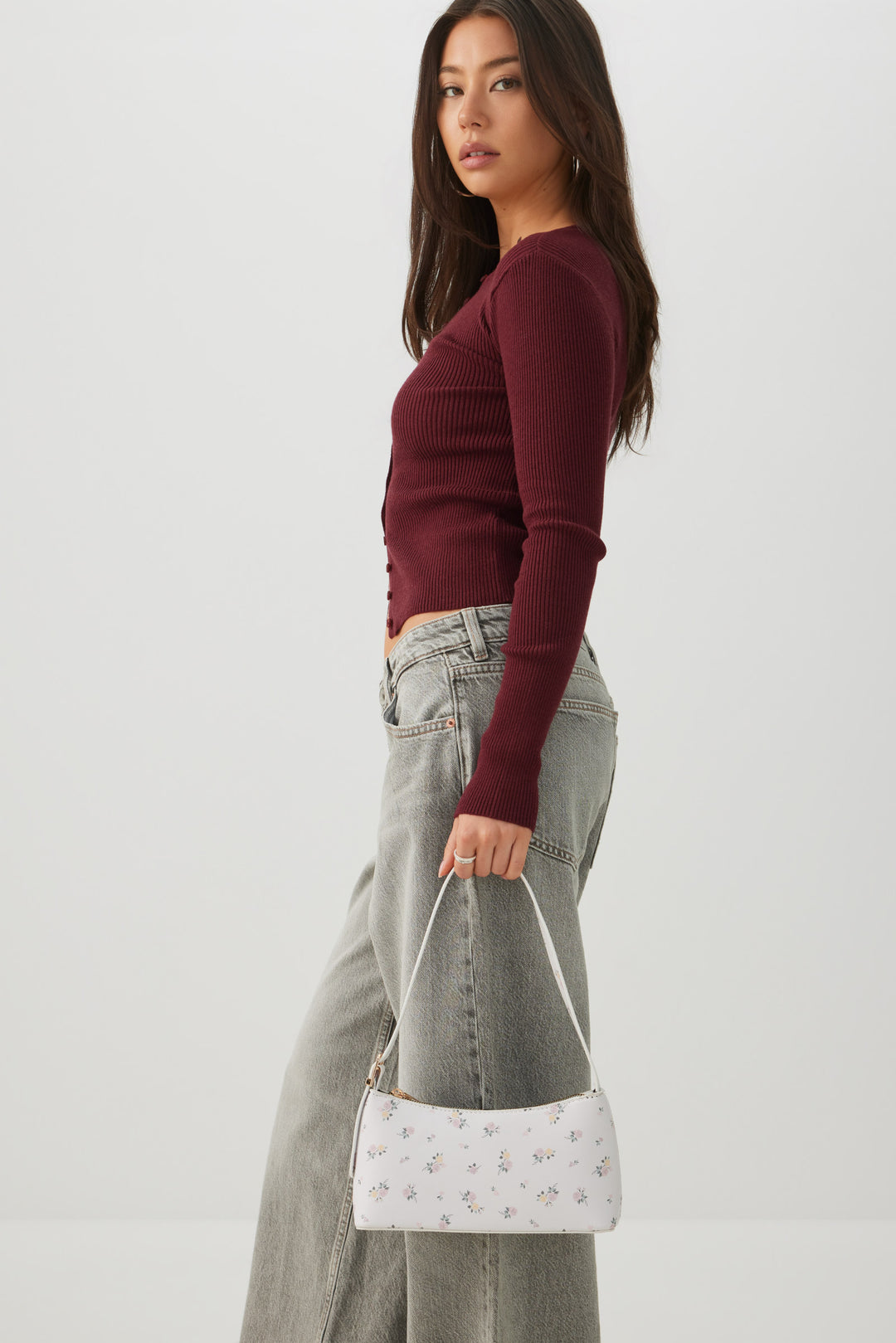 Flower Print Shoulder Bag
