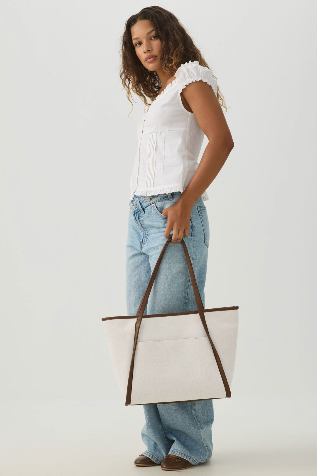 Textured Canvas Tote