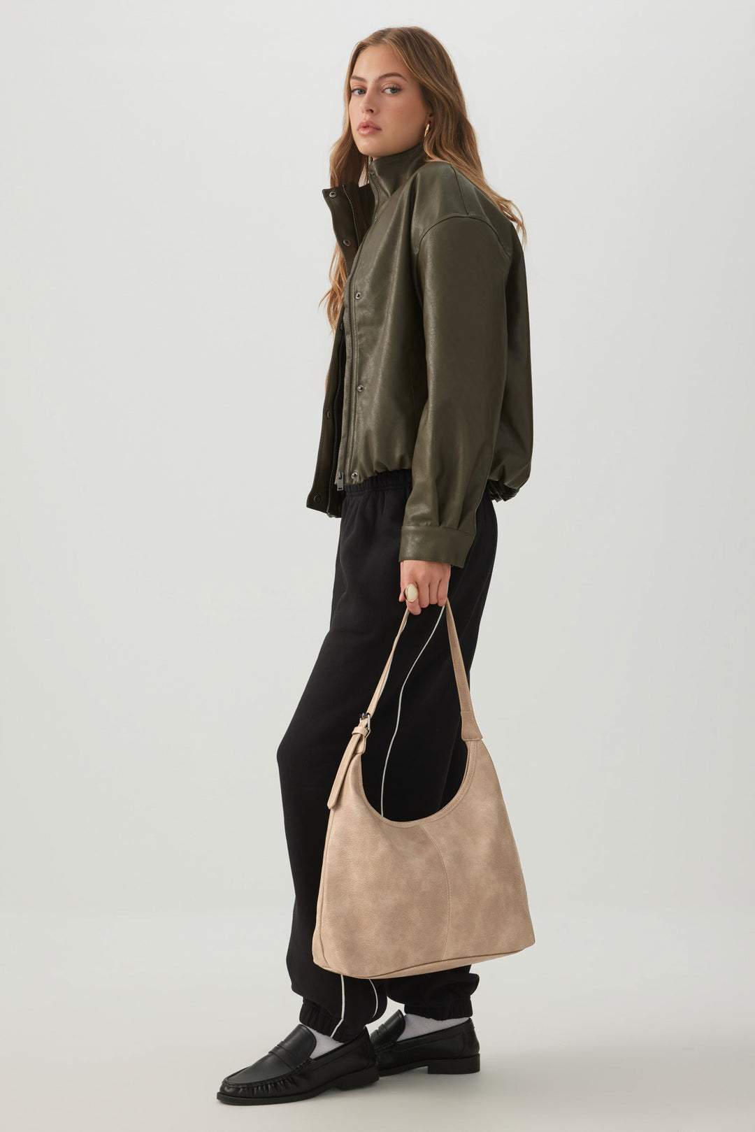 Pebbled Faux Leather Tote