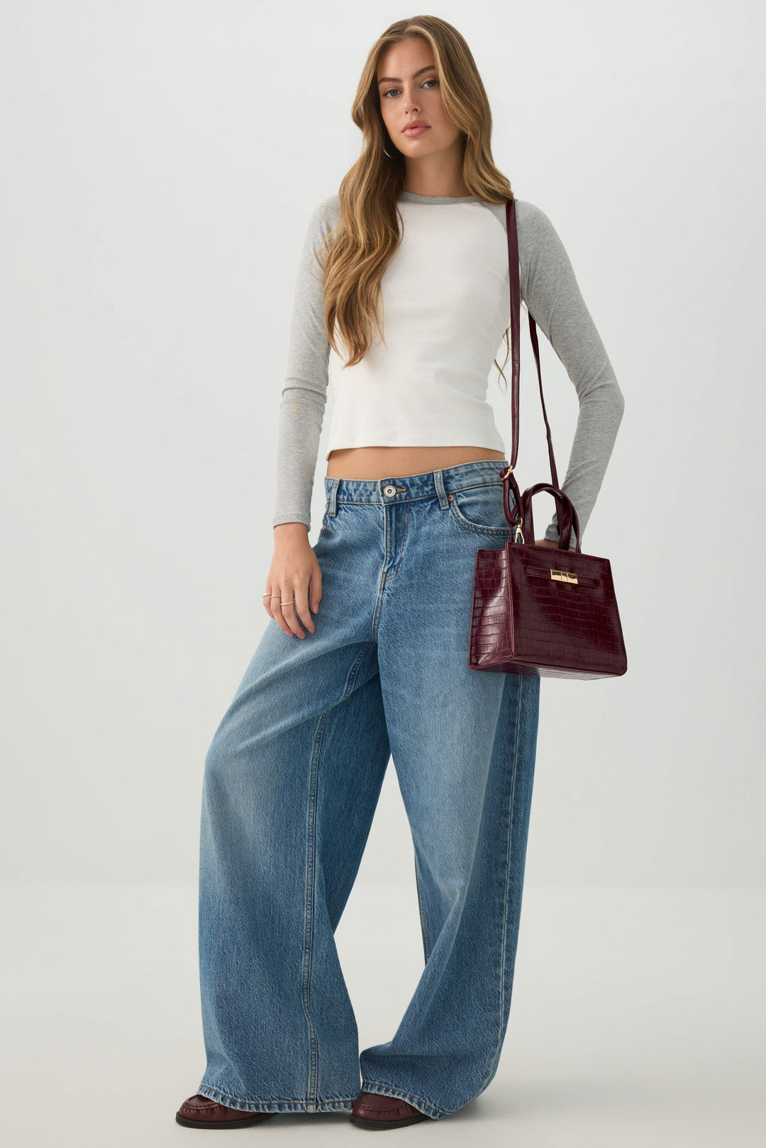 Croc Embossed Small Tote