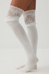 Lace Trim Over the Knee Socks