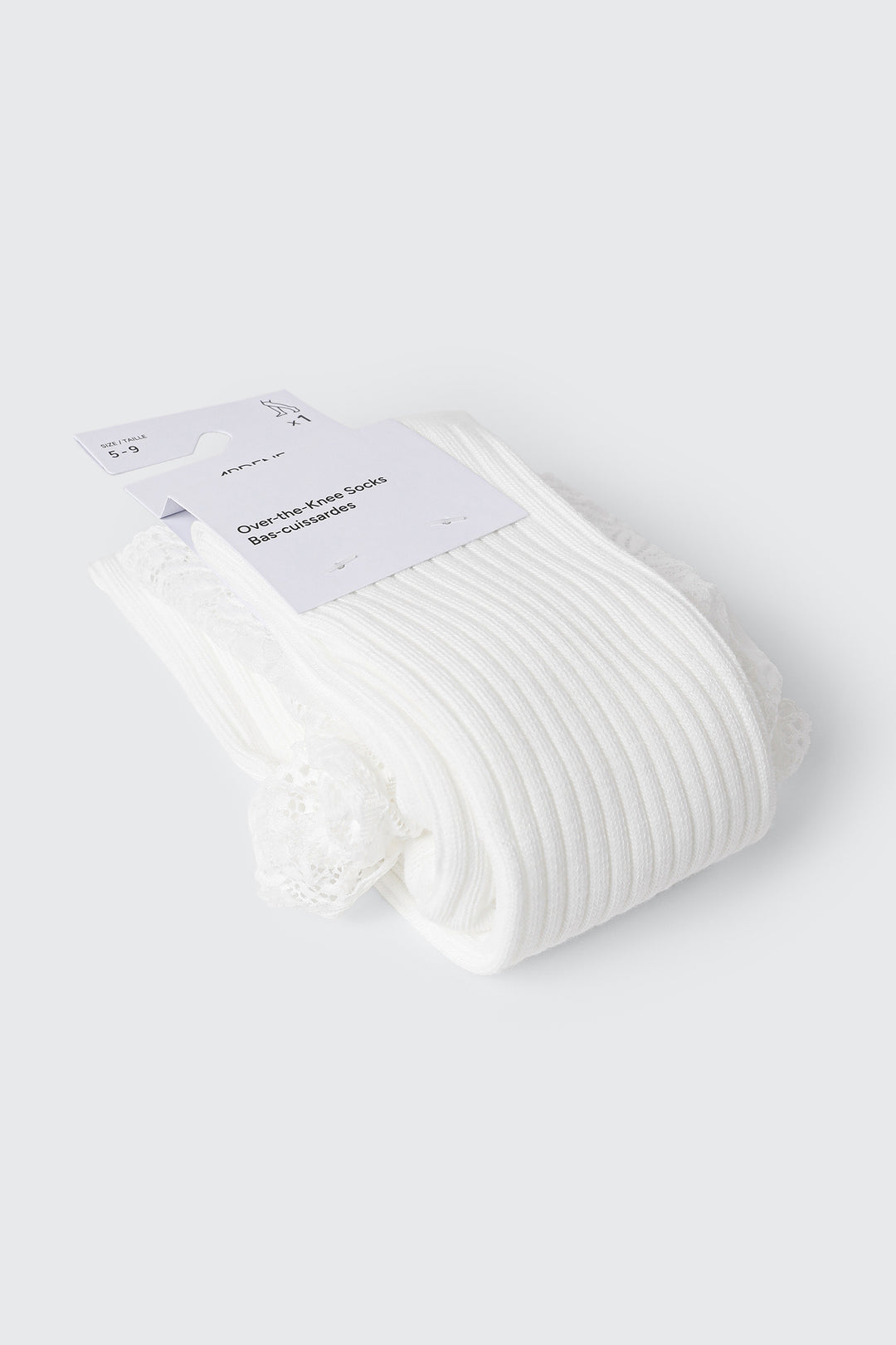 Lace Trim Over the Knee Socks
