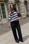 Mid Rise Wide Leg Trouser