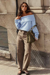 Pantalon ballon à taille haute coupe Indie