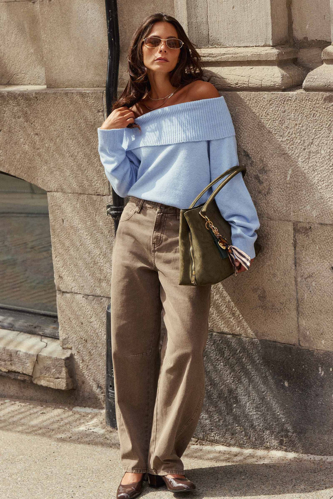 Pantalon ballon à taille haute coupe Indie
