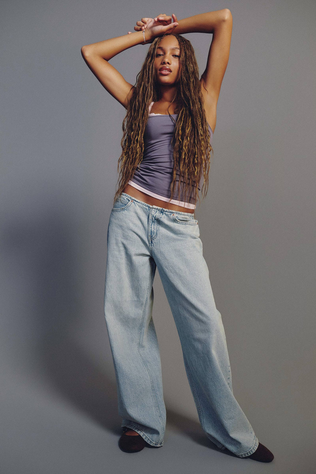 The Off-Duty No-Waistband Fit Low Rise Wide Leg Jean