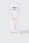 Collier plaqué or 14 k avec pierre de naissance d'octobre