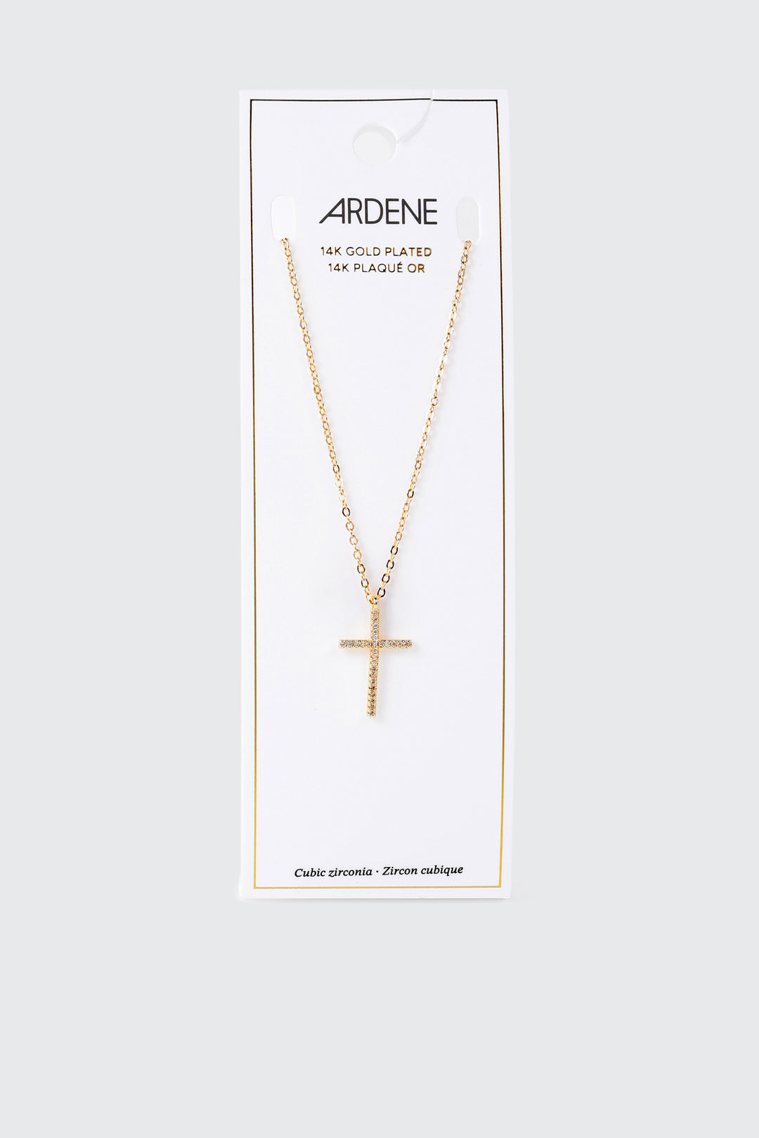 14K Gold Plated Cross Pendant Necklace
