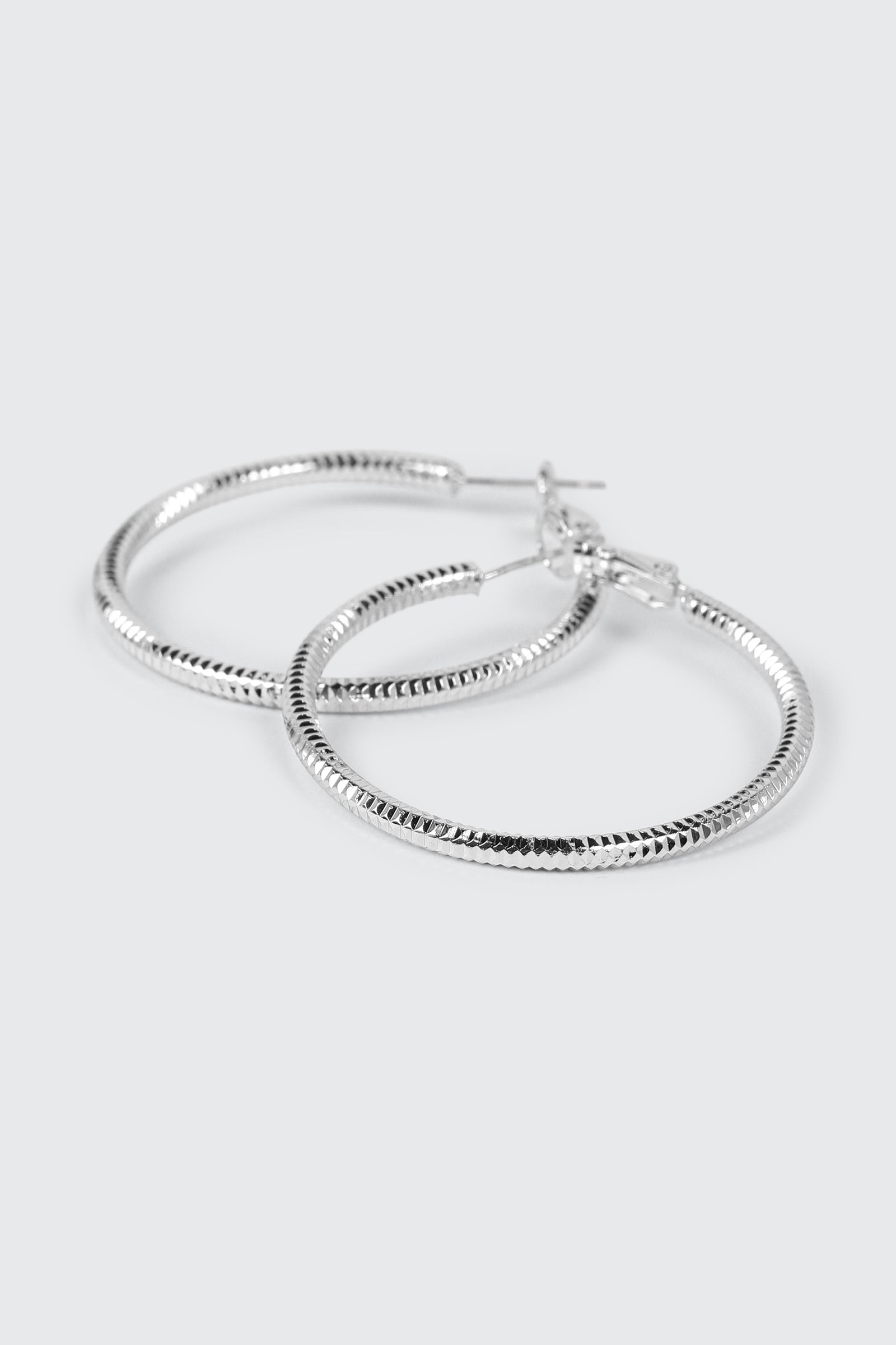 14K White Gold Plated Hoop Earrings | Ardene