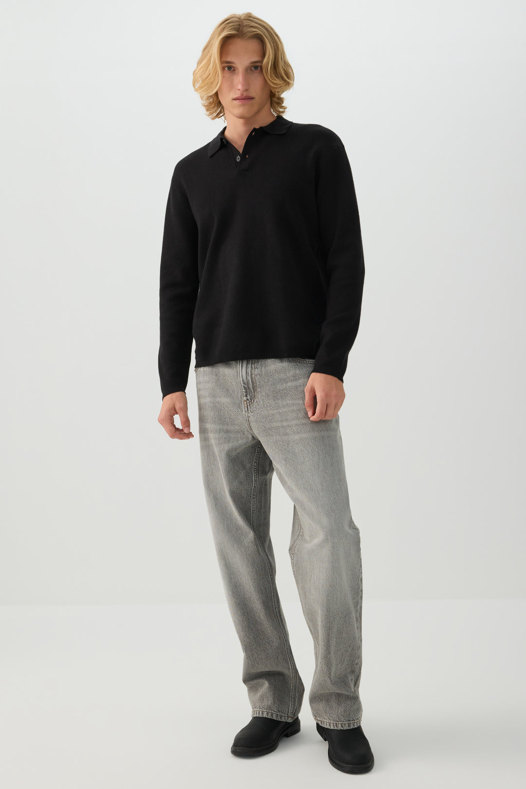 Jeans jambe droite ample