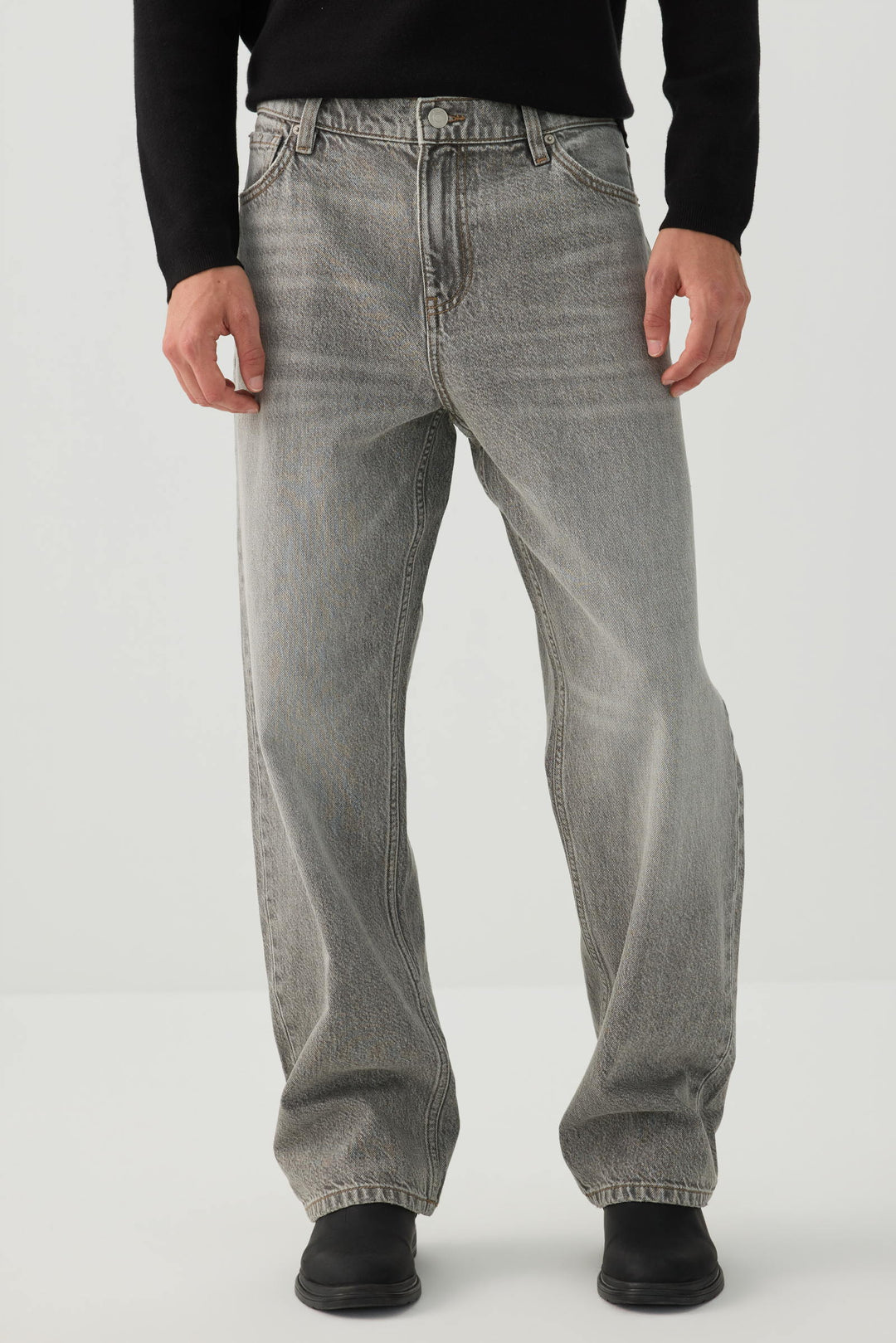 Jeans jambe droite ample