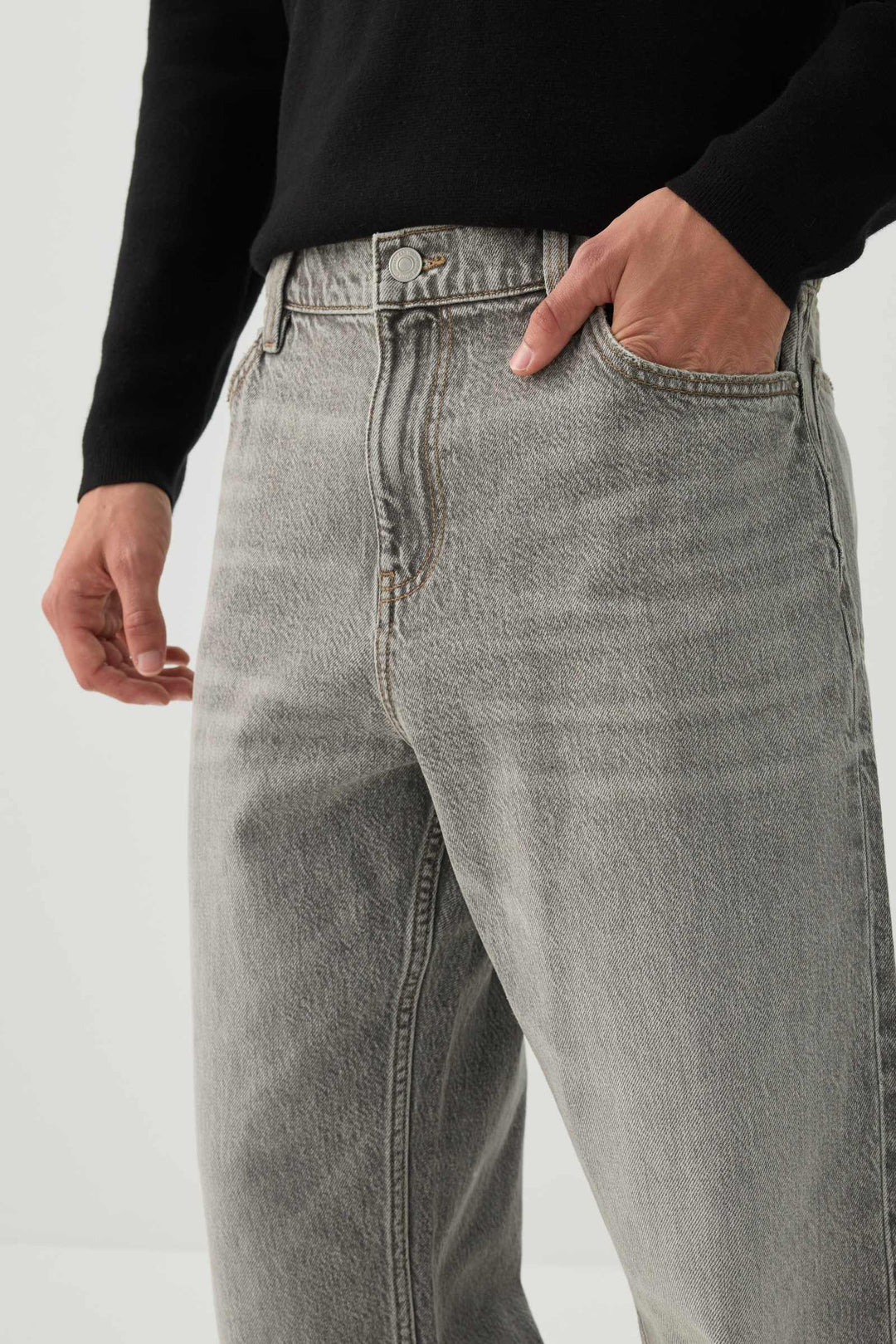 Jeans jambe droite ample