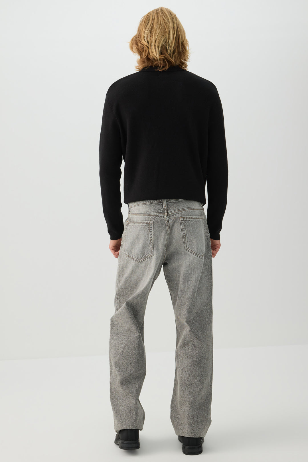 Jeans jambe droite ample