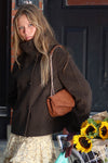 Manteau court à col cheminée