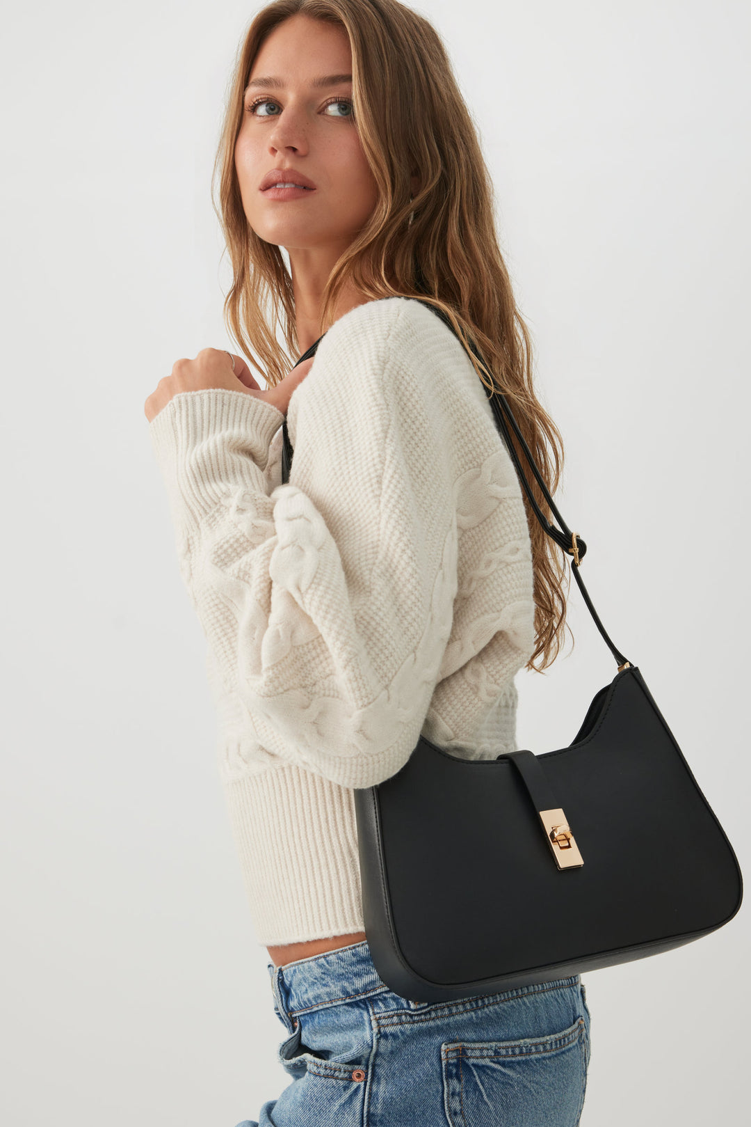 Smooth Faux Leather Crossbody Bag