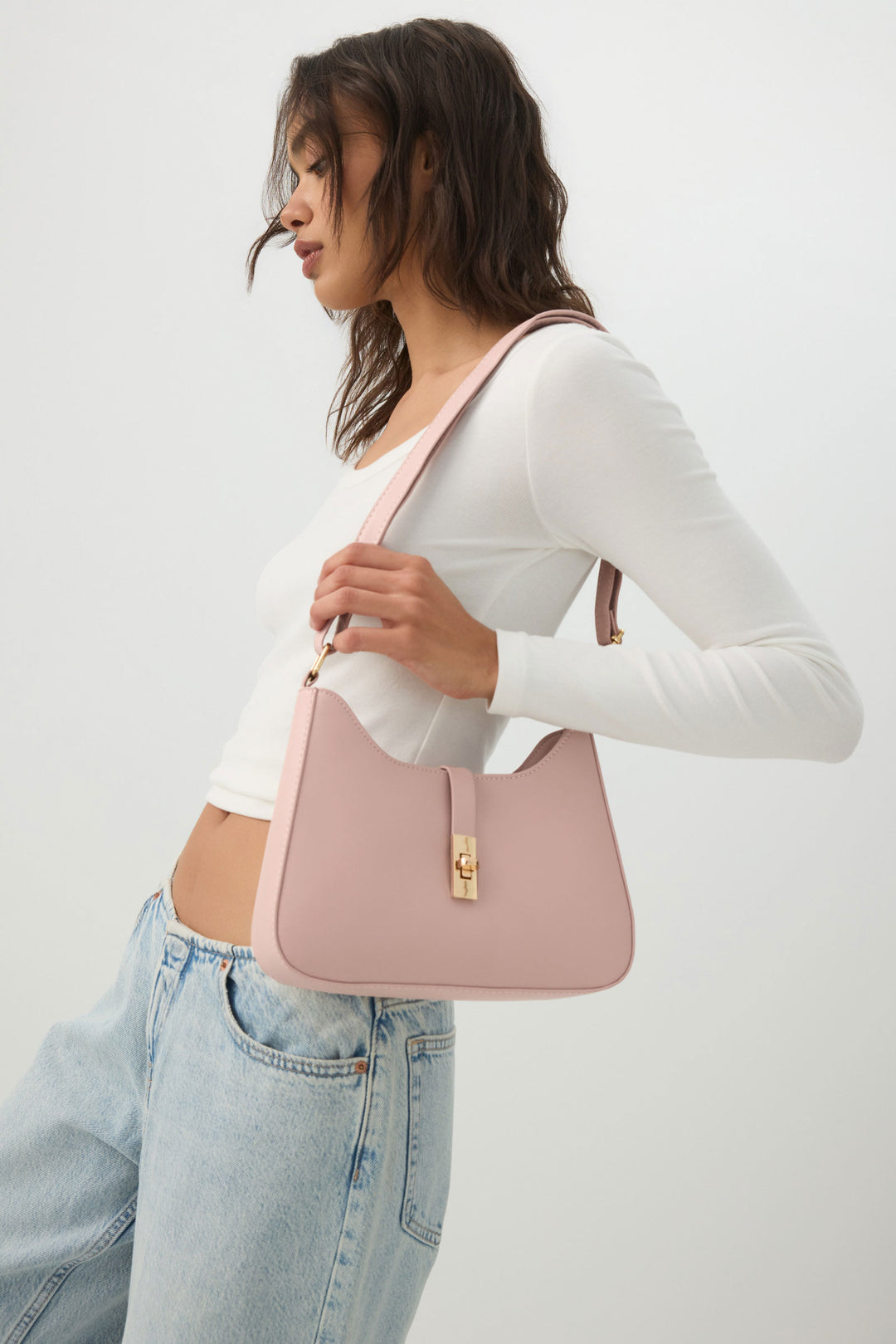 Smooth Faux Leather Crossbody Bag