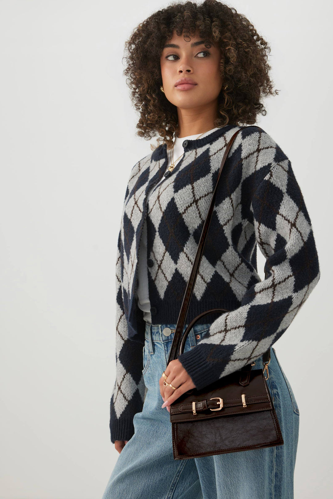Buckle Detail Mini Handbag
