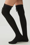 Lace Trim Bow Over the Knee Socks