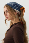 Duo Tone Paisley Square Scarf