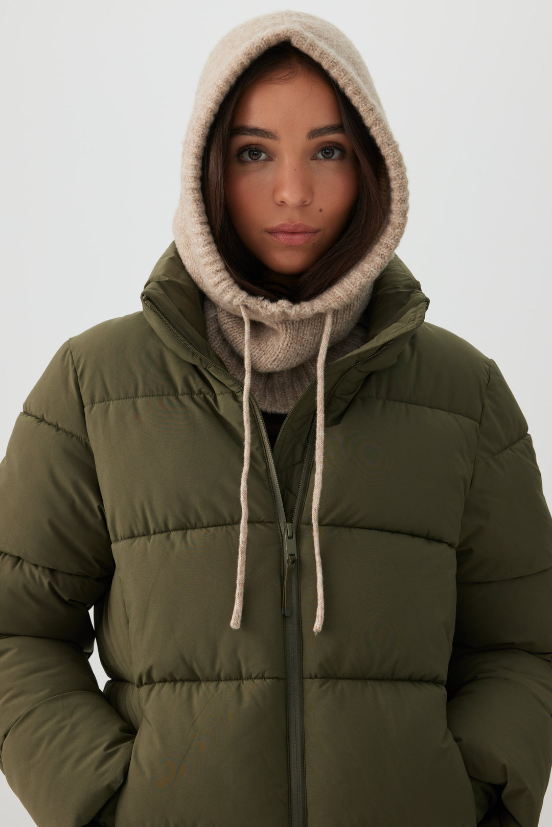 Wool Blend Knit Balaclava