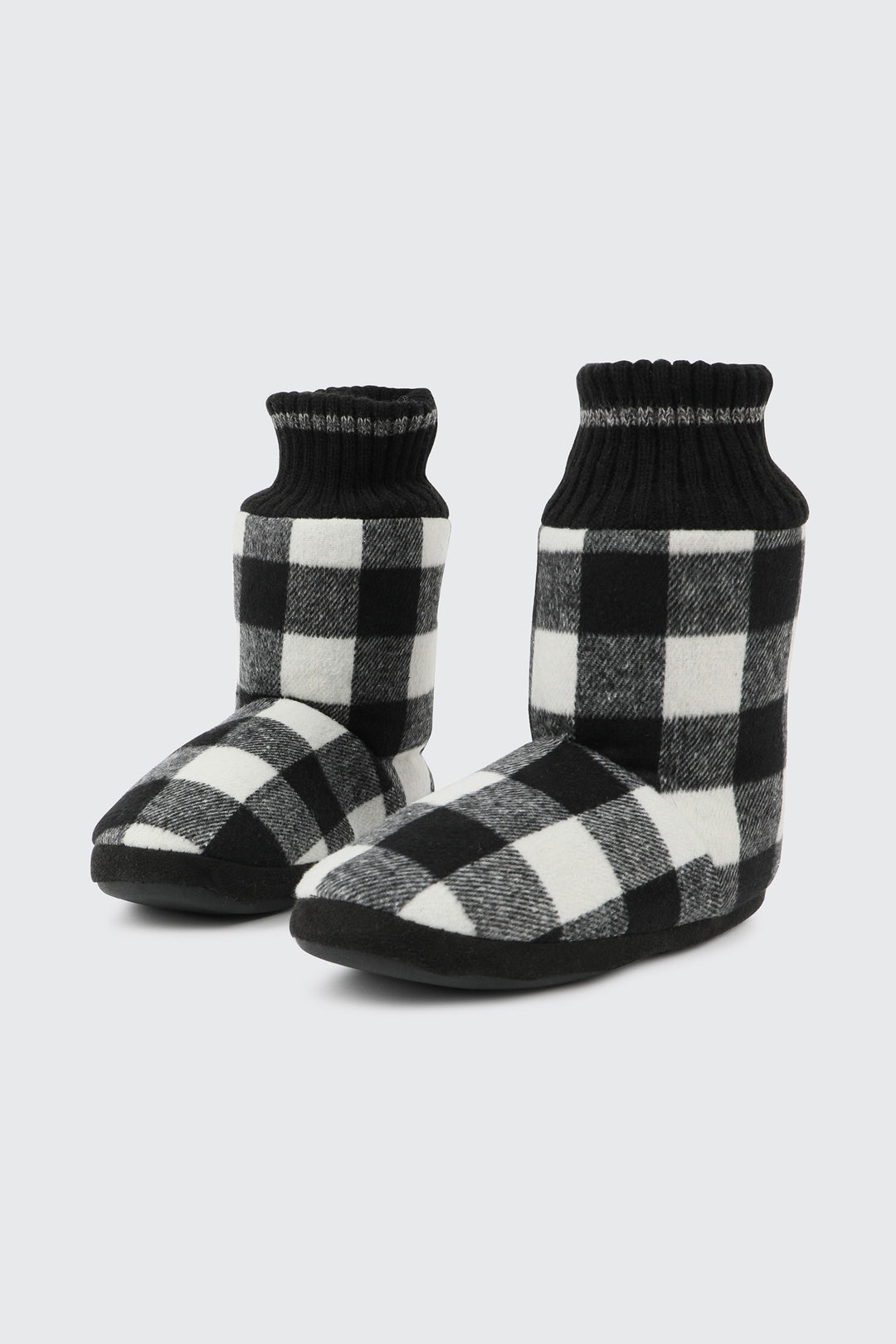 Plaid Bootie Slippers