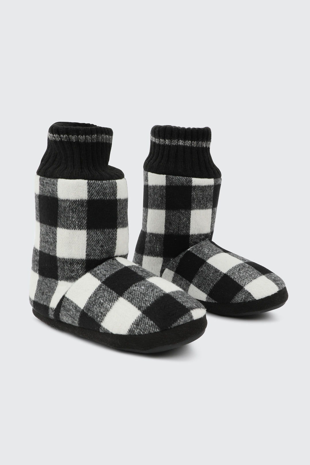 Plaid Bootie Slippers