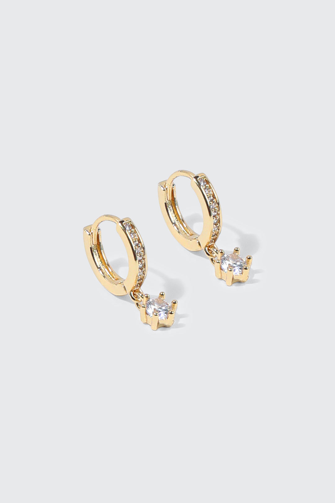 14K Gold Plated Charm Hoops