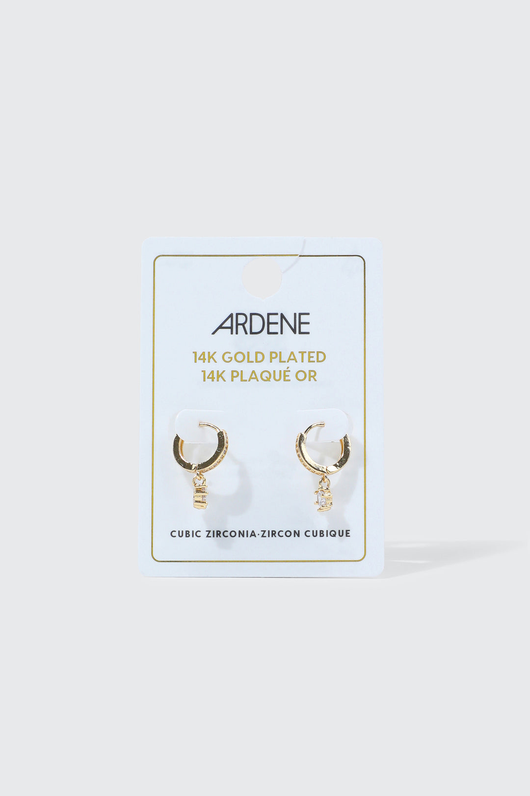 14K Gold Plated Charm Hoops