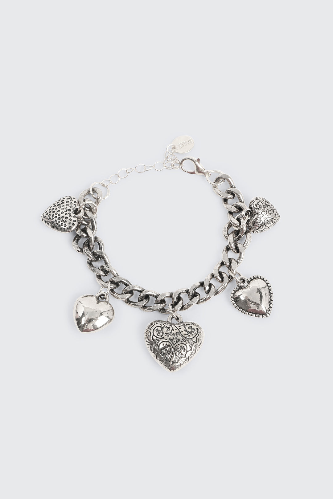 Chunky Heart Charm Bracelet