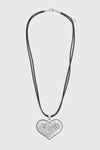 Cord Necklace with Heart Pendant