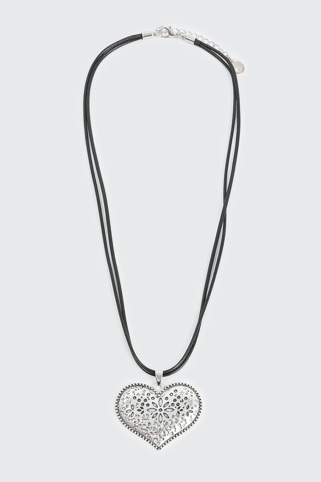 Cord Necklace with Heart Pendant