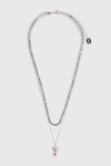 Two-Row Tennis Necklace with Ballet Slipper