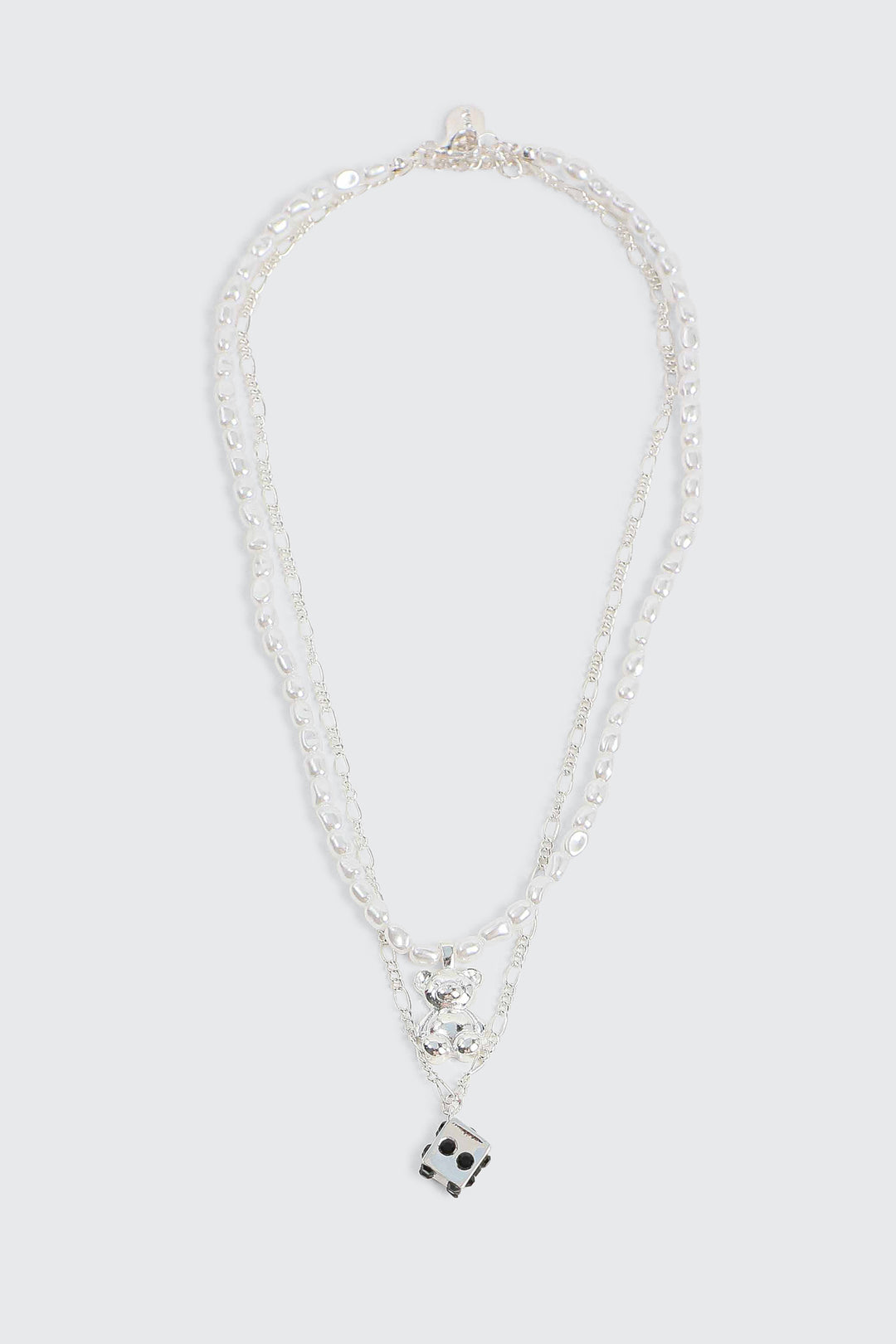 Collier deux rangs dé et ourson