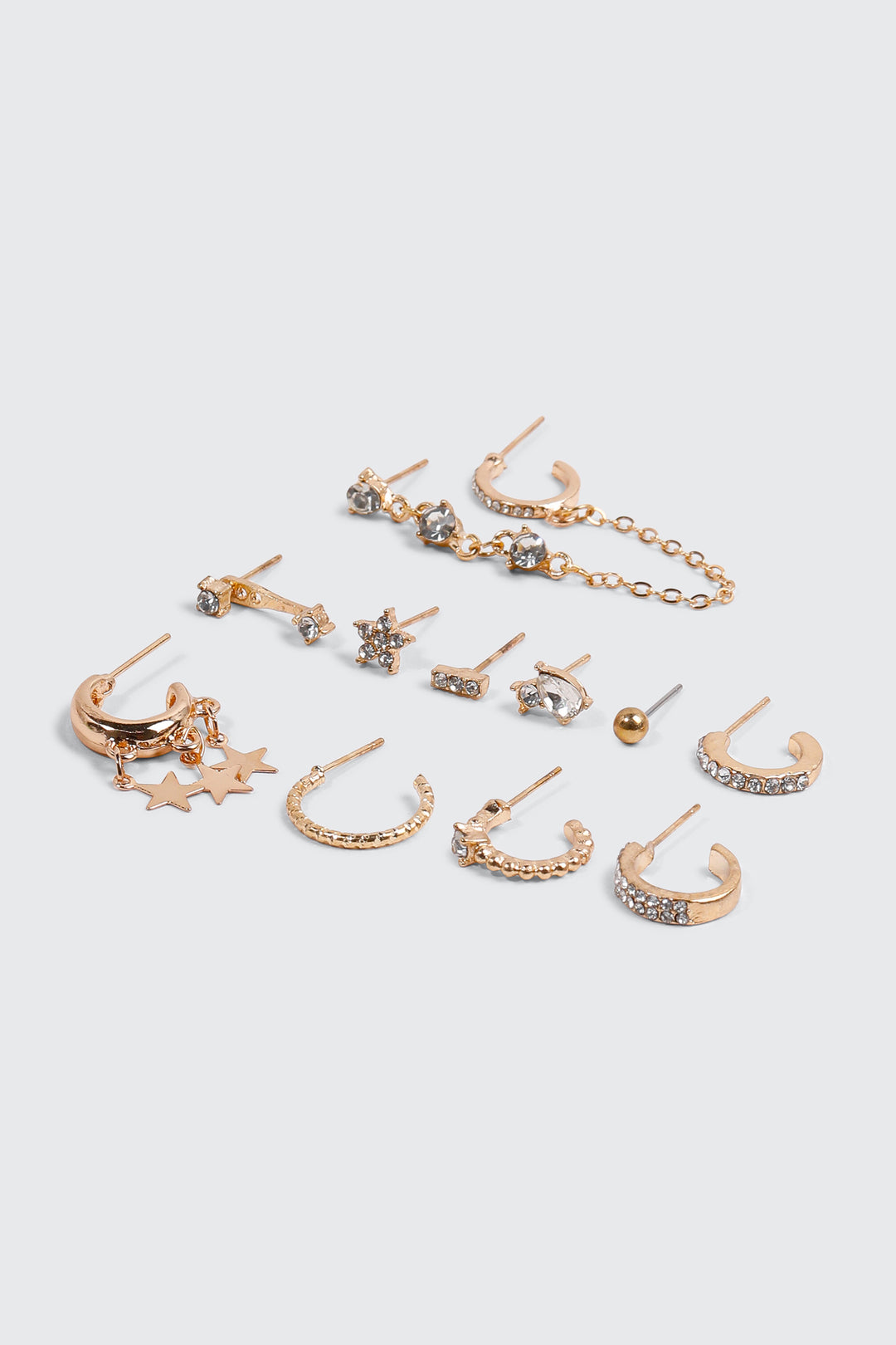 12-Pack Gold Toned Mix Earrings