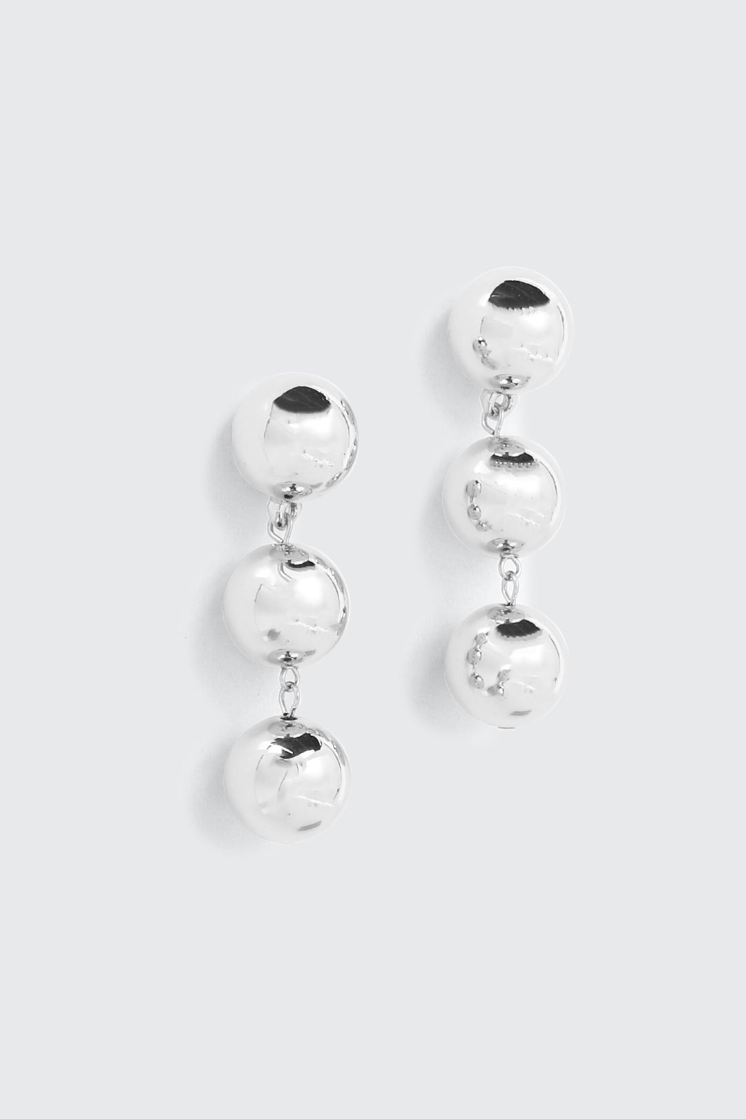 3-Ball Drop Earrings