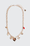 Leopard Heart Charm Necklace