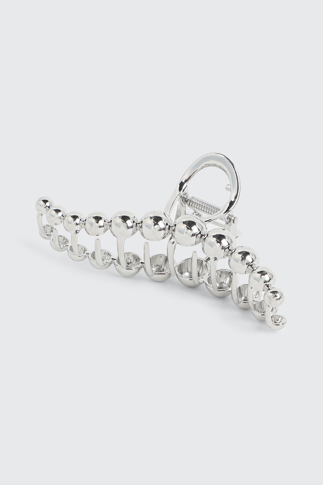 Wavy Metal Ball Hair Claw