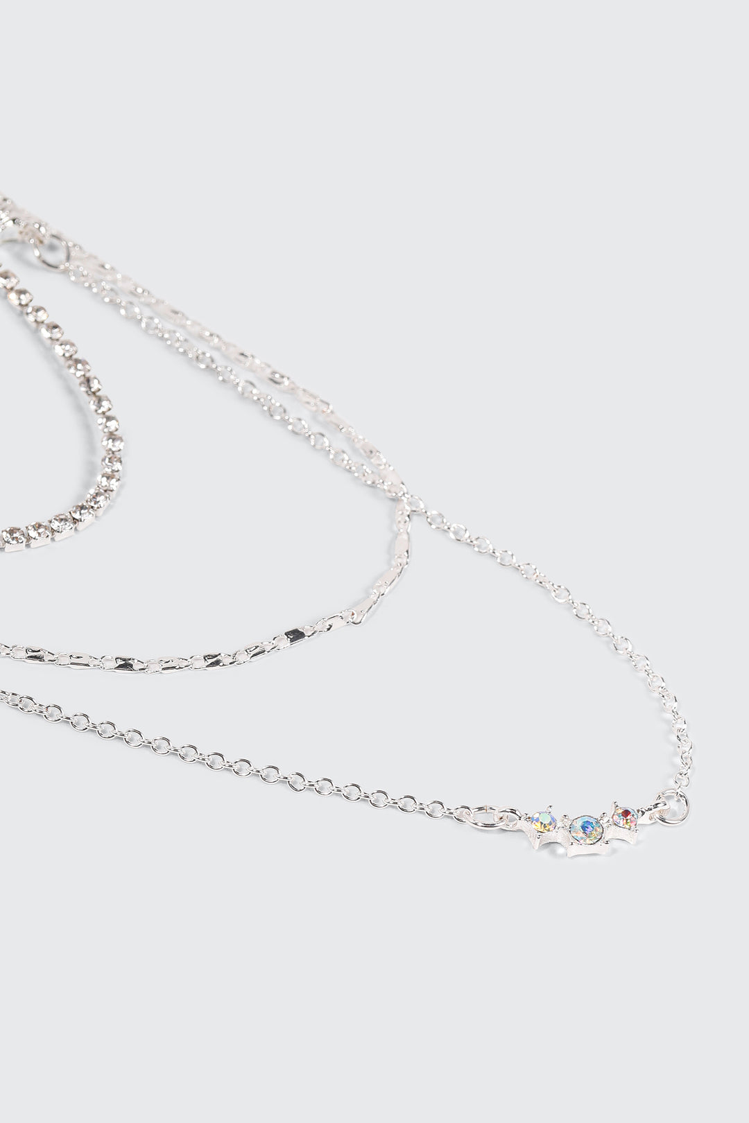 Three-Row Crystal Necklace