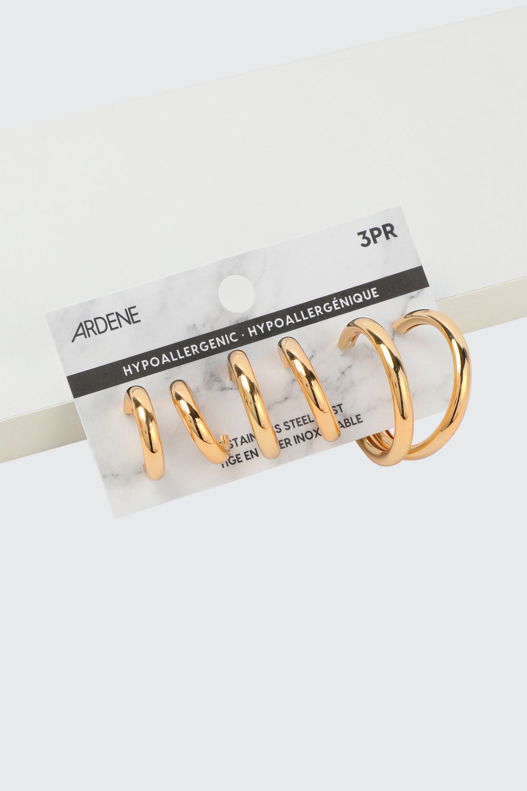 3-Pack Thick Hoop Earrings