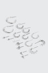 9-Pack Hoop & Stud Earrings