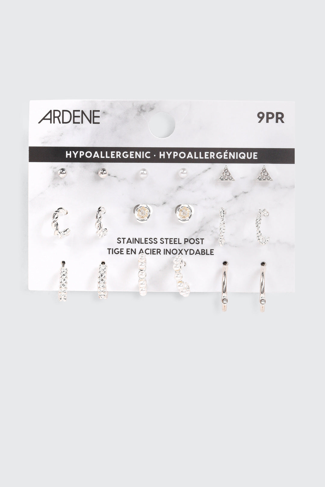 9-Pack Hoop & Stud Earrings
