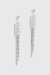 Rhinestone Tassel Drop Earrings